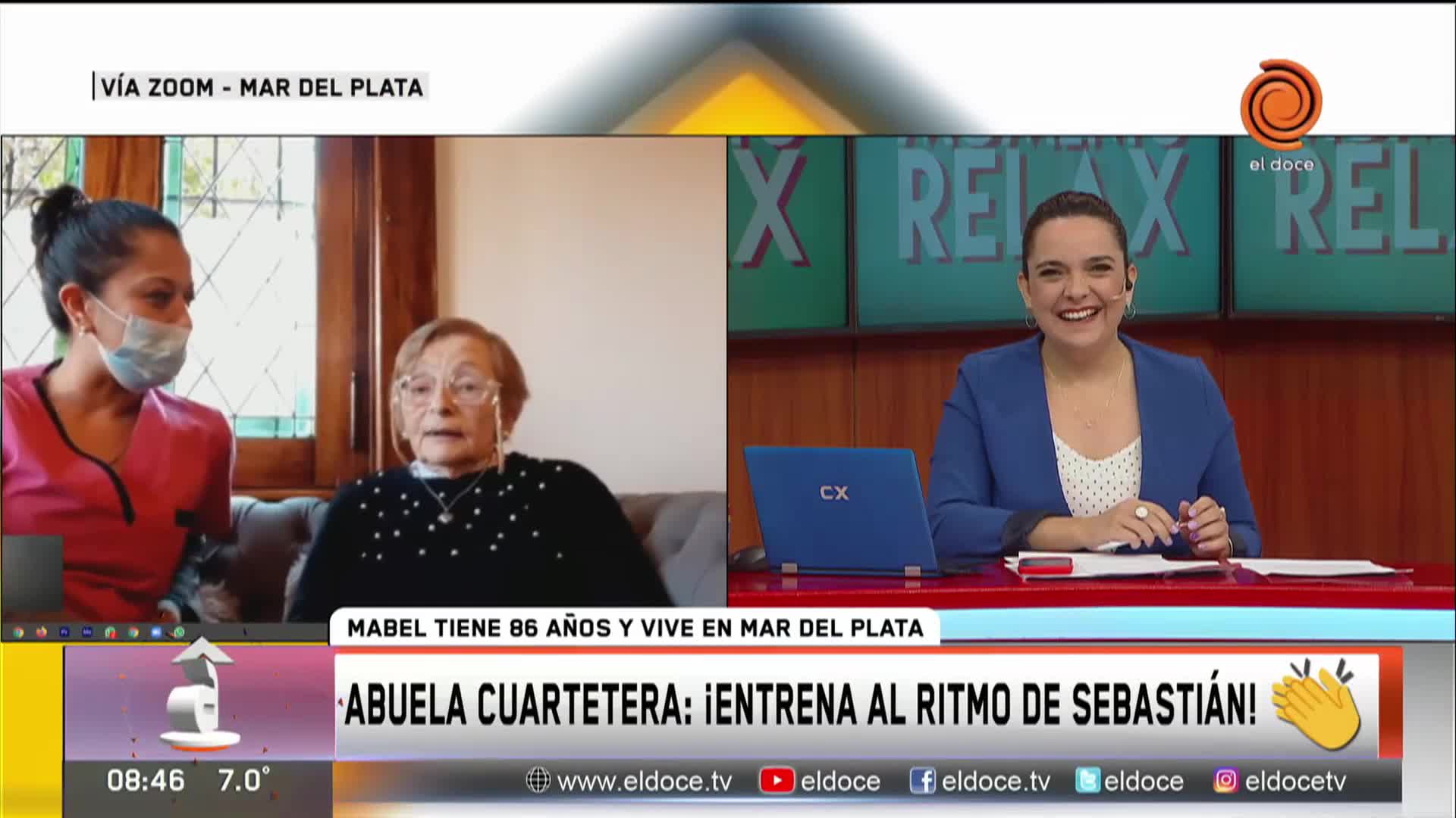 Mabel, la abuela cuartetera y el hijo de Sebastián se conocieron al aire