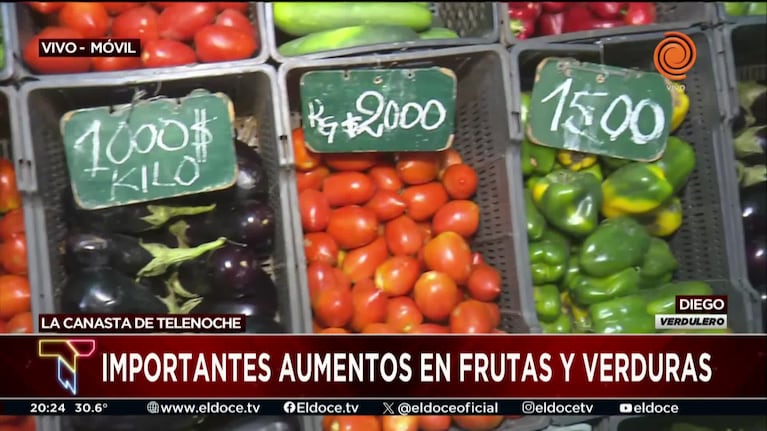 La fruta, sin techo: se disparó el precio de la banana y el kiwi