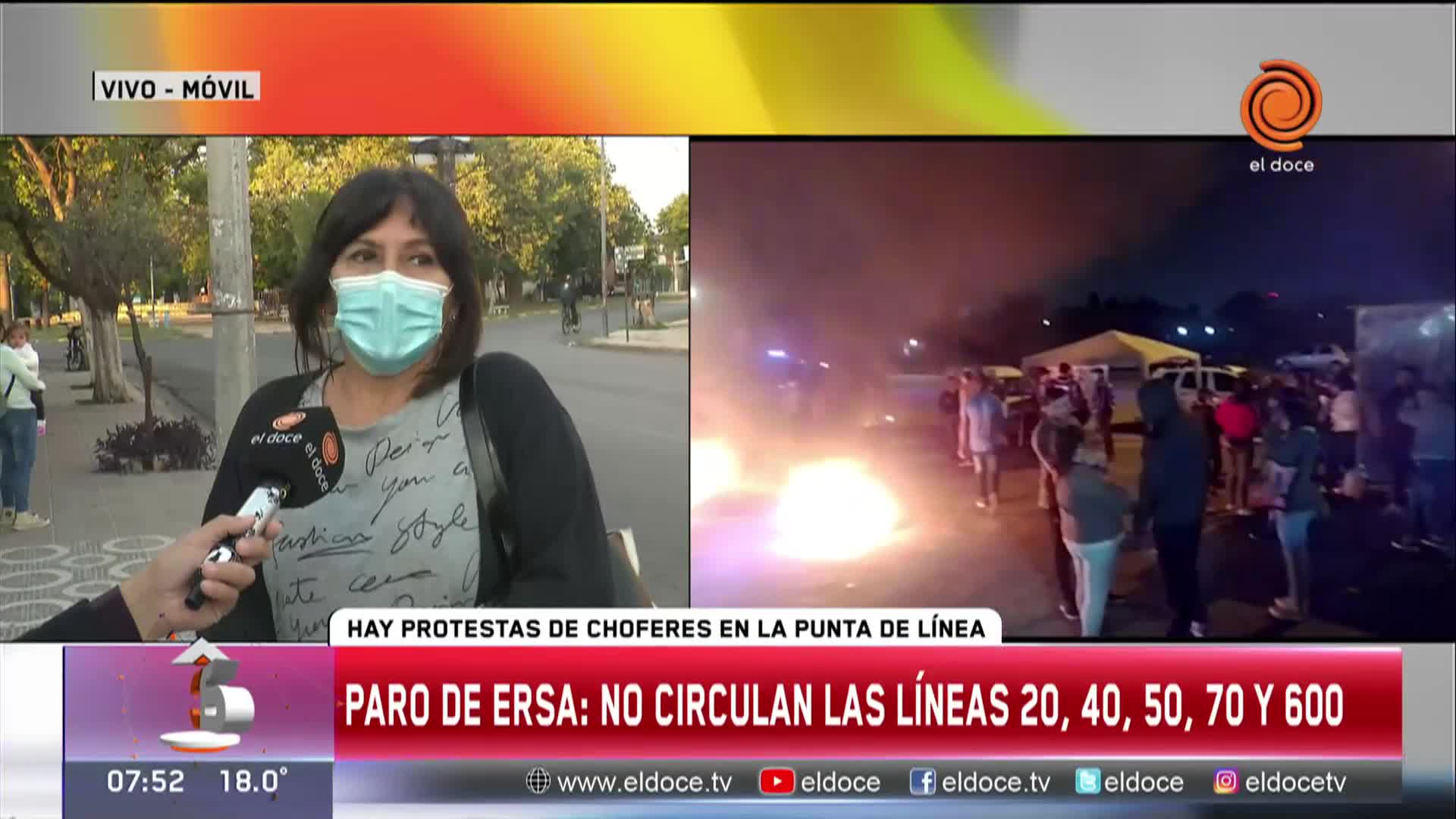 No circulan colectivos de Ersa: la bronca de los pasajeros por el bloqueo gremial