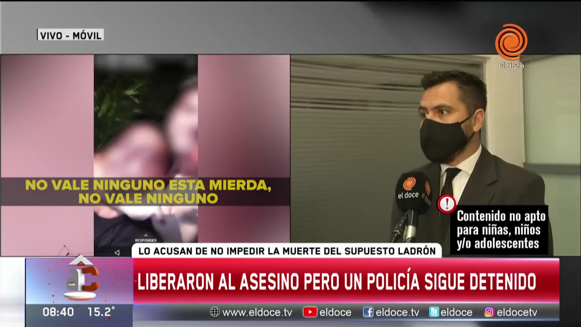 Piden la liberación del policía implicado en la muerte de un supuesto ladrón