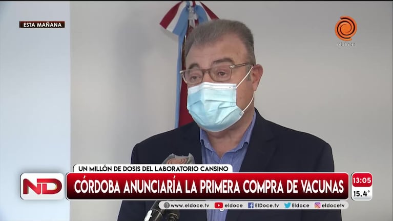 Córdoba ya tiene preacuerdos para comprar vacunas contra el COVID-19