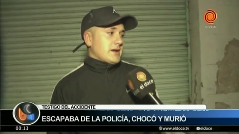 Un testigo habló del choque que dejó un muerto en barrio San Vicente