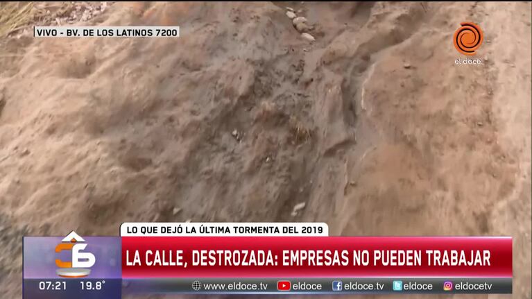 Calle destrozada paralizó la actividad de diez industrias