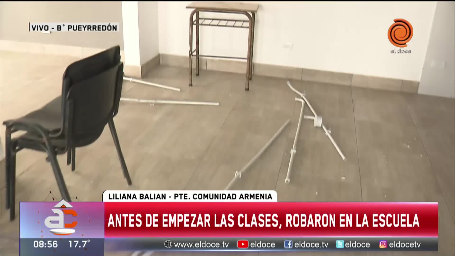 Robaron y destrozaron una escuela antes del inicio de clases