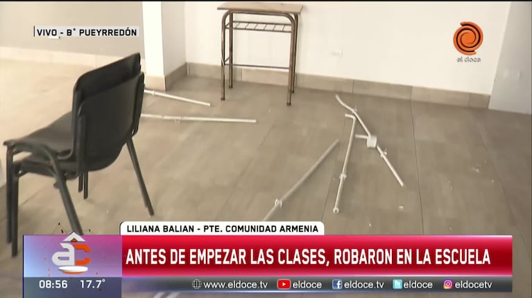 Robaron y destrozaron una escuela antes del inicio de clases