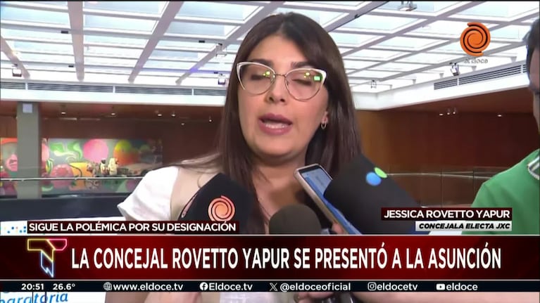 Rovetto Yapur fue a jurar como concejal pero no se lo admitieron