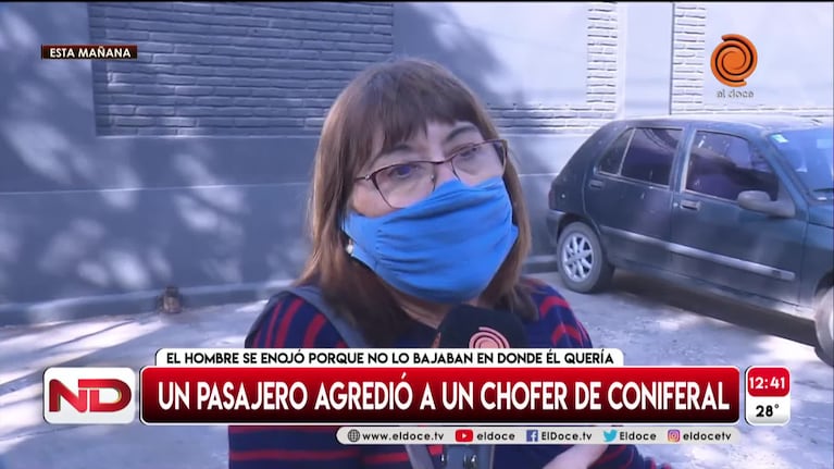 Un pasajero golpeó al chofer de Coniferal