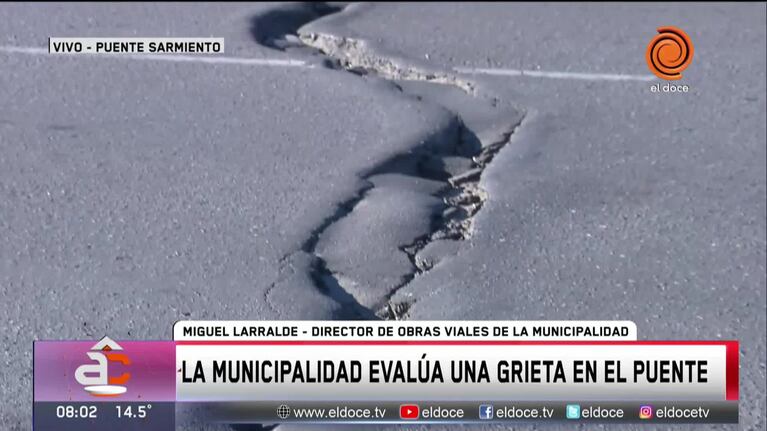 Una grieta en el Puente Sarmiento: la explicación oficial
