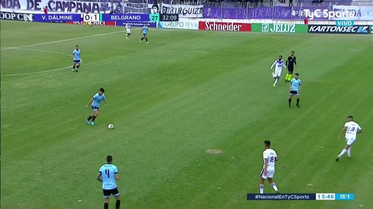 Ibrahim Hesar desató el festejo para Belgrano