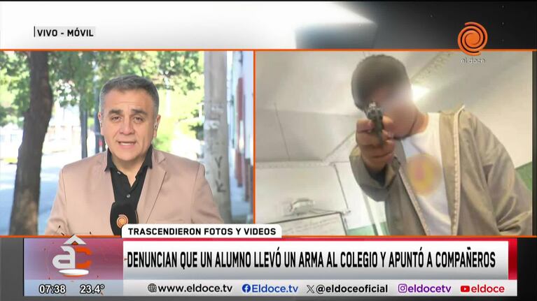 Preocupación por un alumno que llevó un arma a la escuela