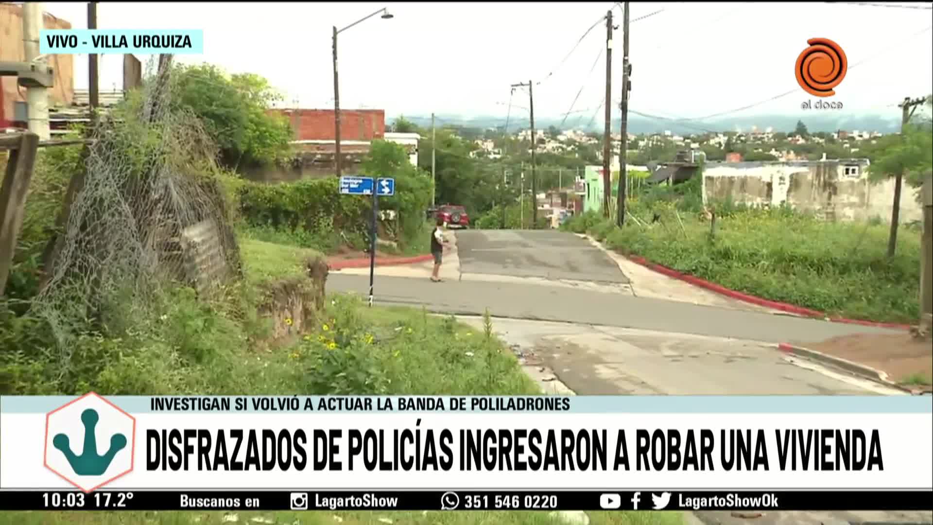 Disfrazados de policías, destruyeron la puerta de una casa