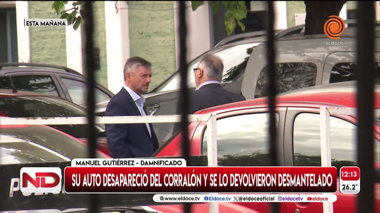 Denuncia que le desmantelaron el auto que desapareció del corralón