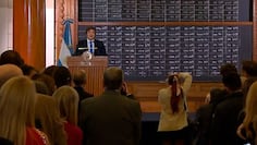 Milei en la Bolsa de Comercio de Buenos Aires