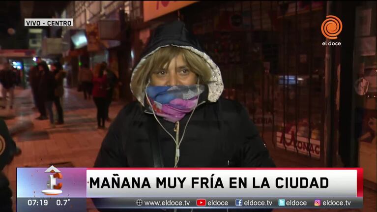 Mañana helada en la ciudad de Córdoba