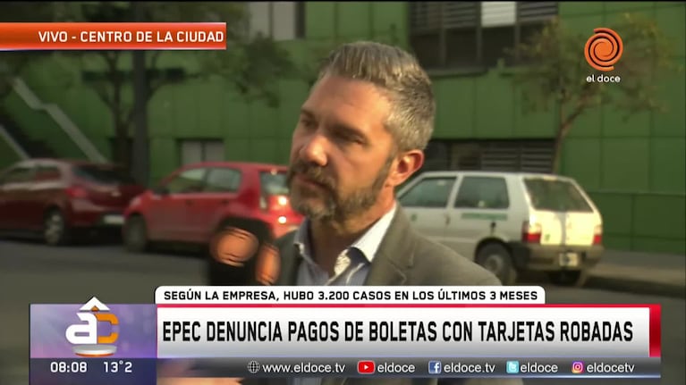 Pago de boletas de Epec con tarjetas robadas o clonadas