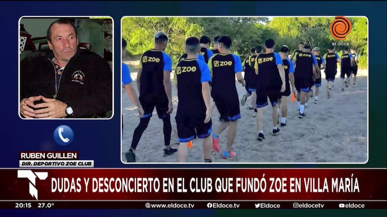 Hay preocupación por el futuro del club que fundó Zoe en Villa María