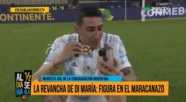 La emoción de Ángel Di María tras la final