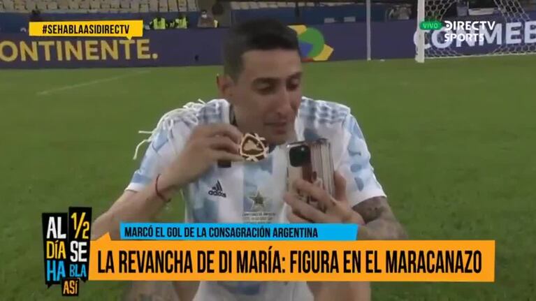 La emoción de Ángel Di María tras la final