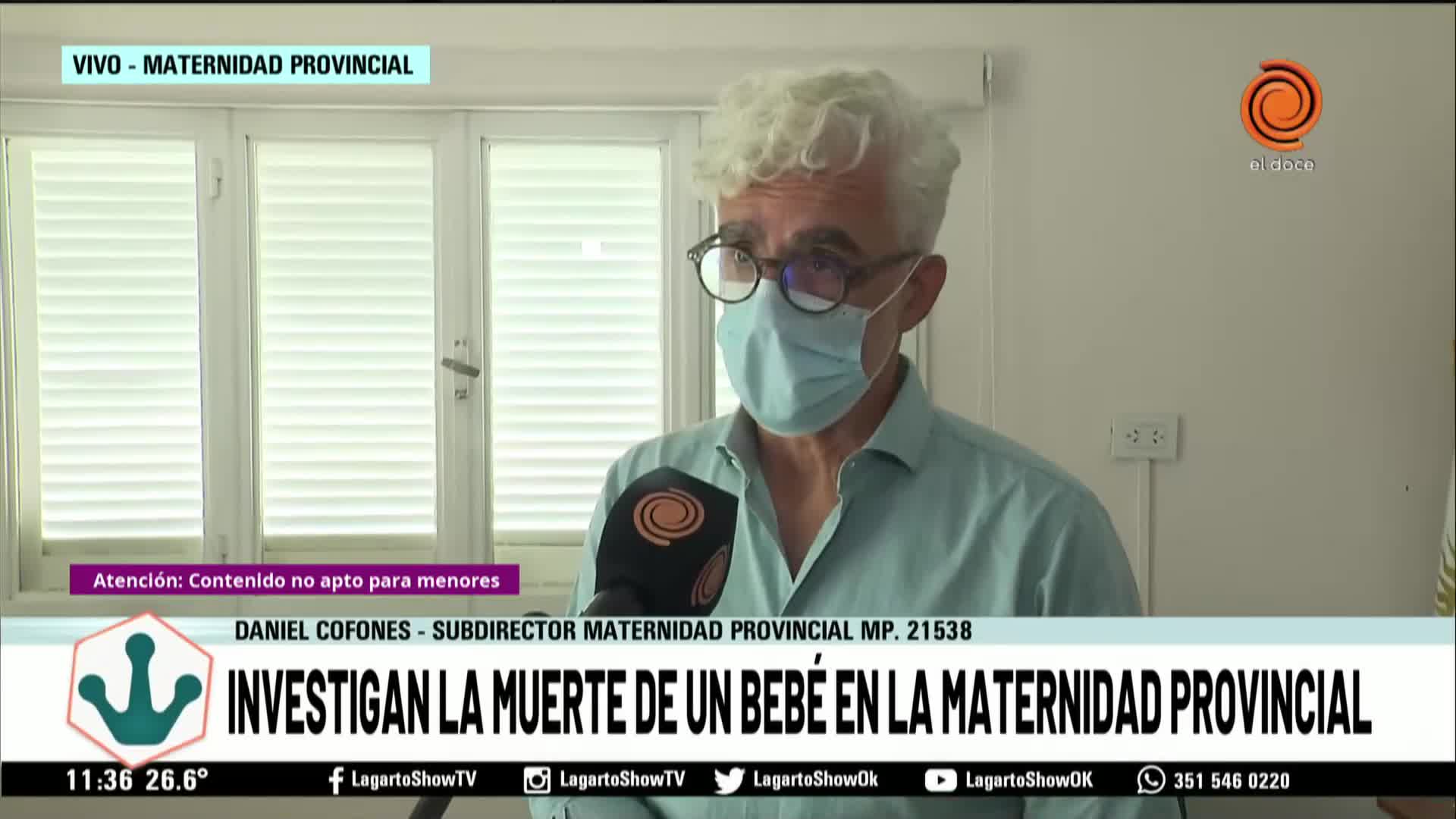 Murió un bebé en la Maternidad Provincial e investigan las causas