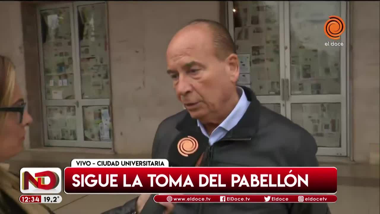 Sigue la toma en el Pabellón: la bronca del dueño del bar