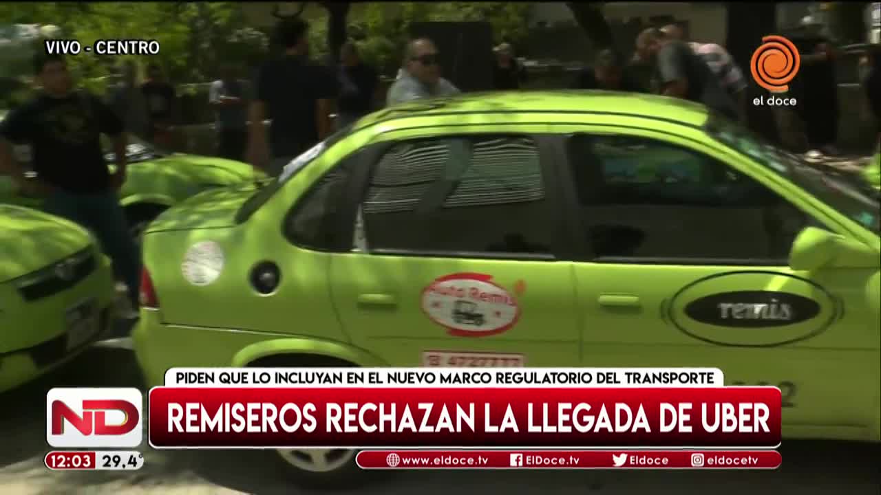 Remiseros marcharon contra Uber