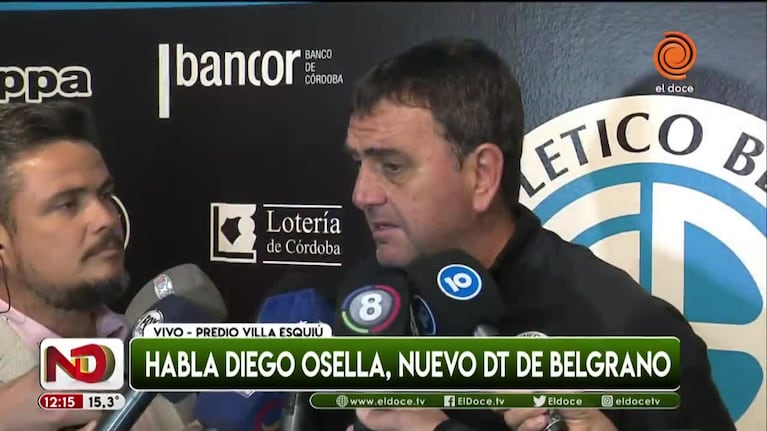 Diego Osella ya dirigió el primer entrenamiento en Belgrano