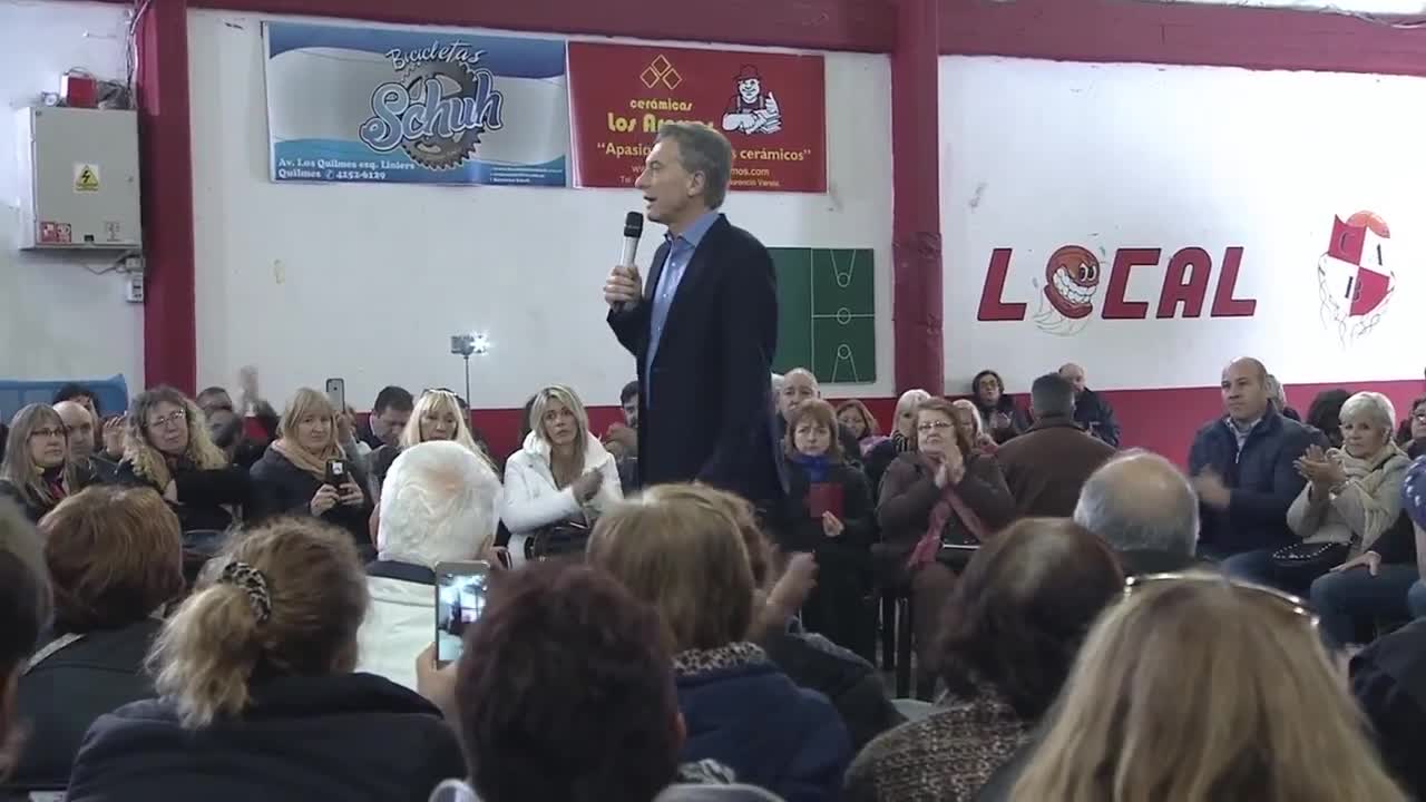 La canción de Macri en un acto