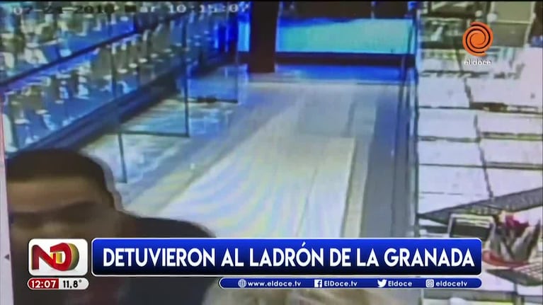 Detuvieron al ladrón que asaltó una joyería con una granada