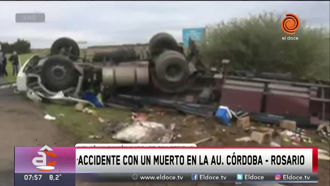 Tragedia en la autopista Rosario-Córdoba