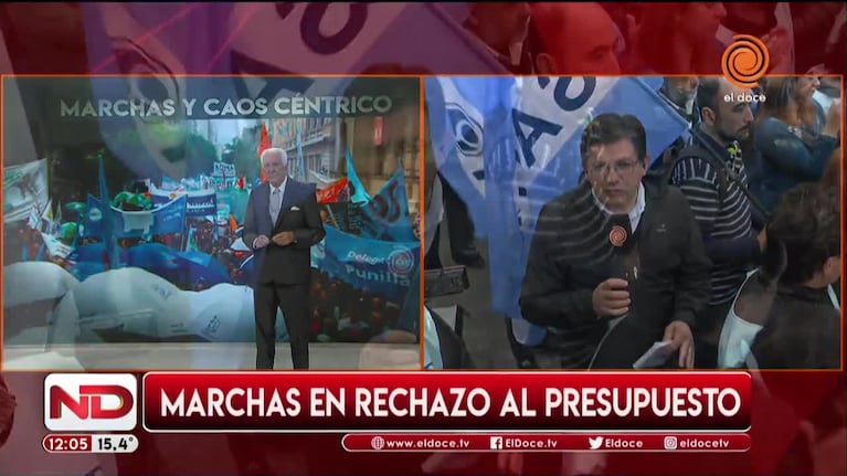 Caos en el tránsito por las marchas contra el presupuesto