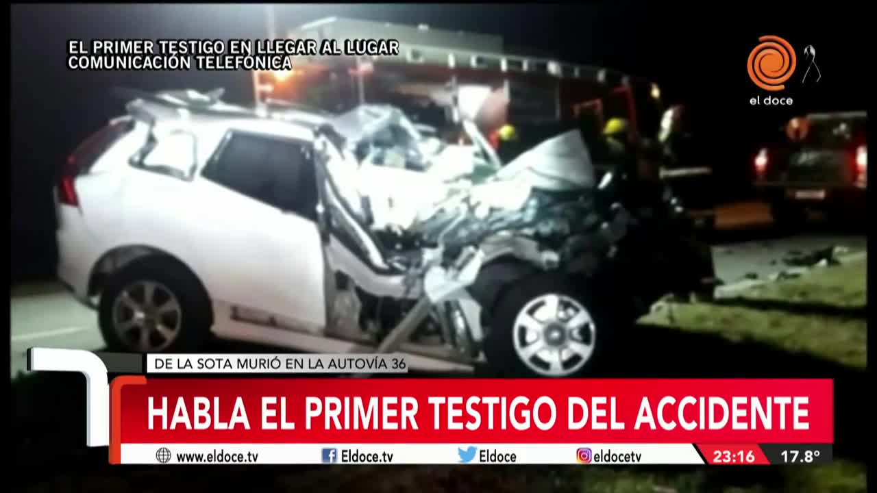 El testigo del accidente de De La Sota