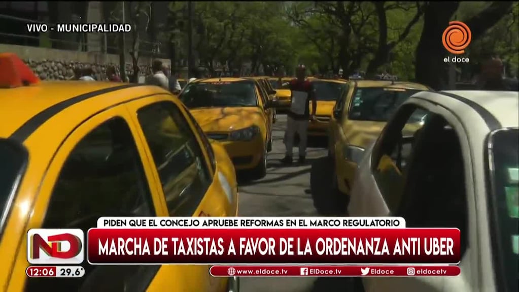 Taxistas marcharon contra Uber