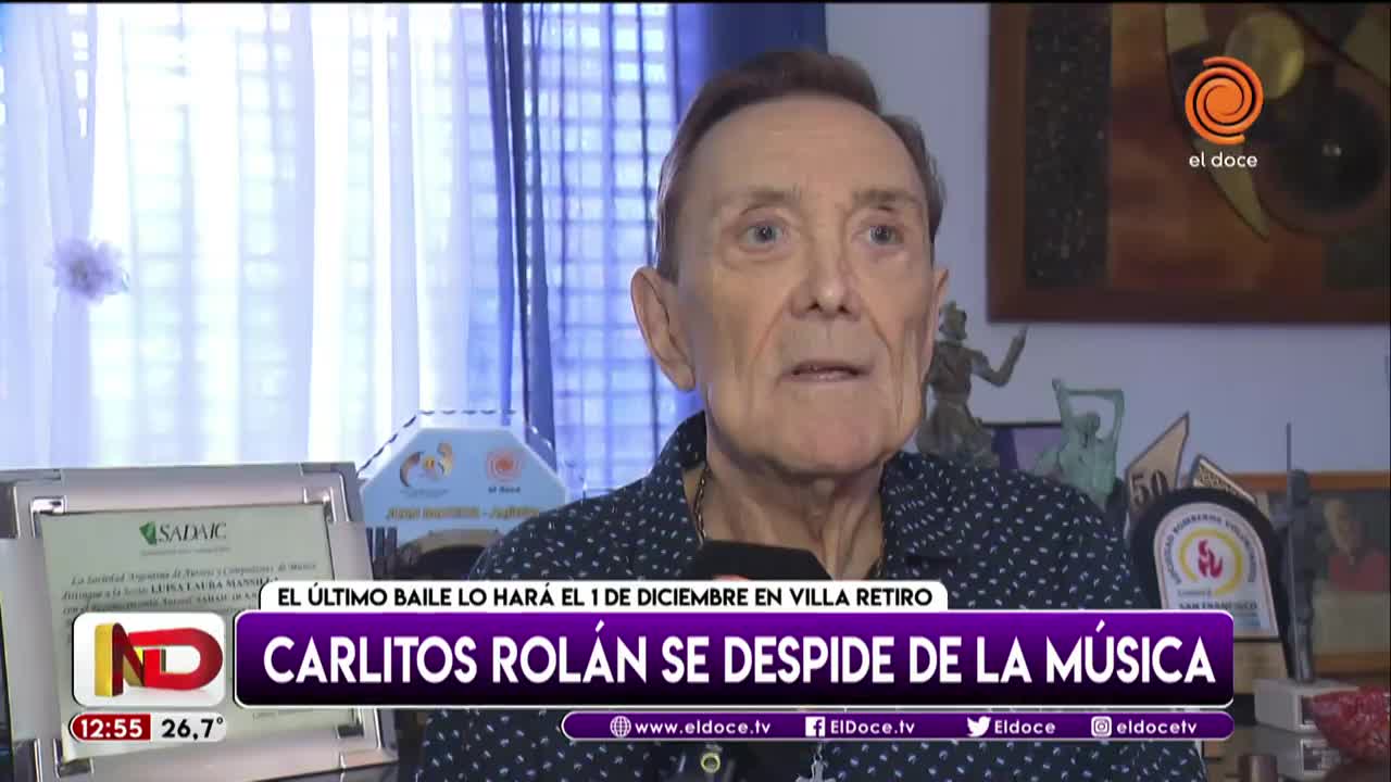 Carlitos Rolán se despide del cuarteto