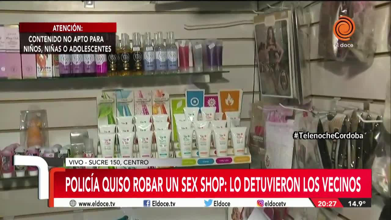 Un policía quiso robar en un sex shop de Córdoba