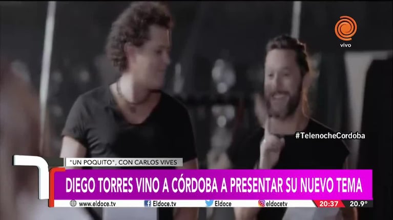 Diego Torres vino a Córdoba a presentar su nuevo hit