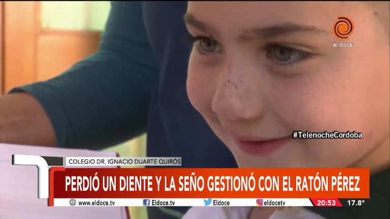 Se le cayó un diente y la maestra ayudó a que el Ratón Pérez le dé su premio