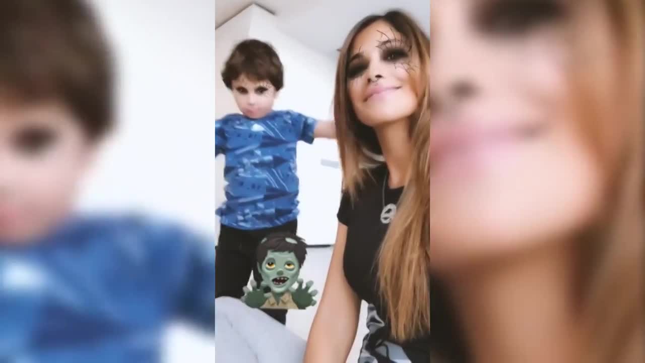 Halloween: Anto Roccuzzo se divirtió con sus hijos