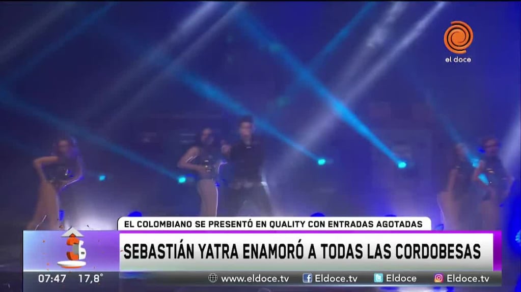Increíble show de Sebastián Yatra en Córdoba