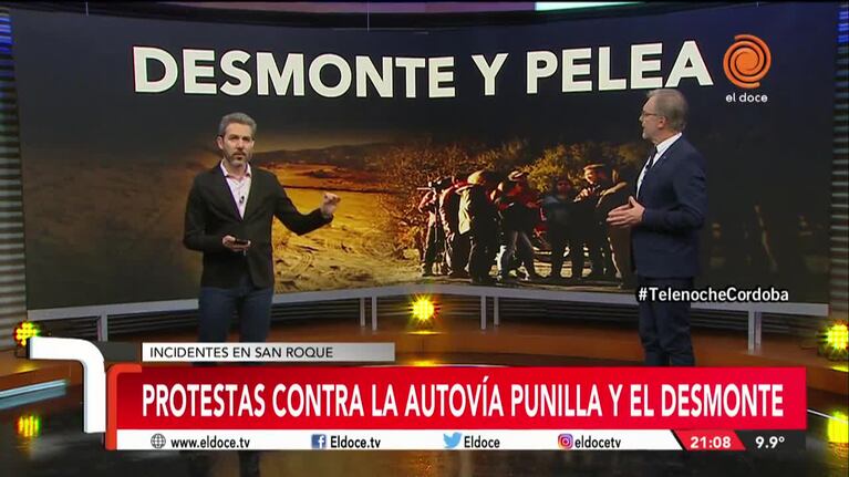 Vecinos protestaron contra la Autovía Punilla y el desmonte
