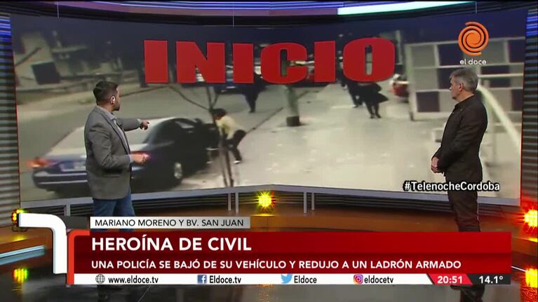 La reacción de una policía para frustrar un robo en el centro de Córdoba