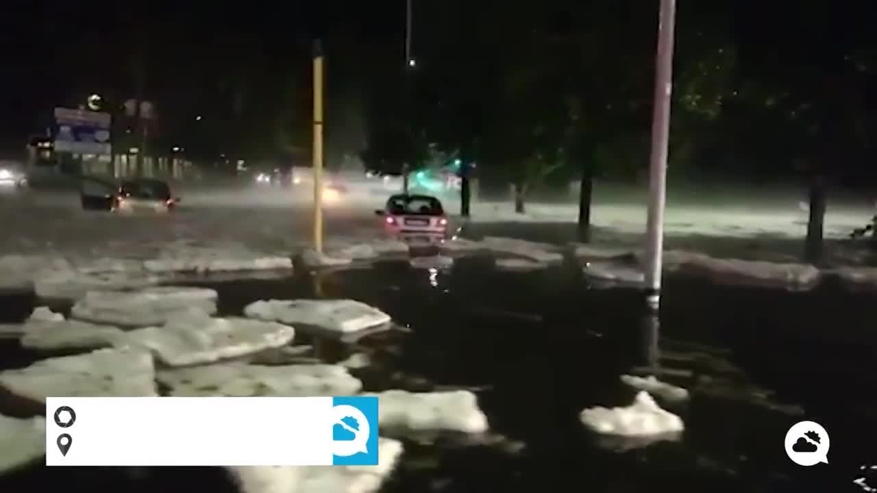 La poderosa tormenta de granizo en Roma