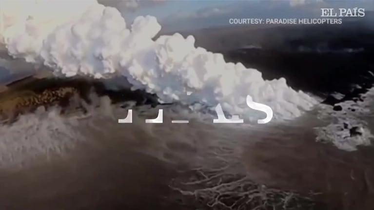 Una bomba de lava cayó en un barco en Hawaii