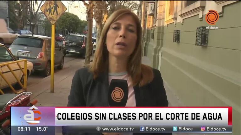 Hay escuelas sin clases por el caño de agua roto en Cofico