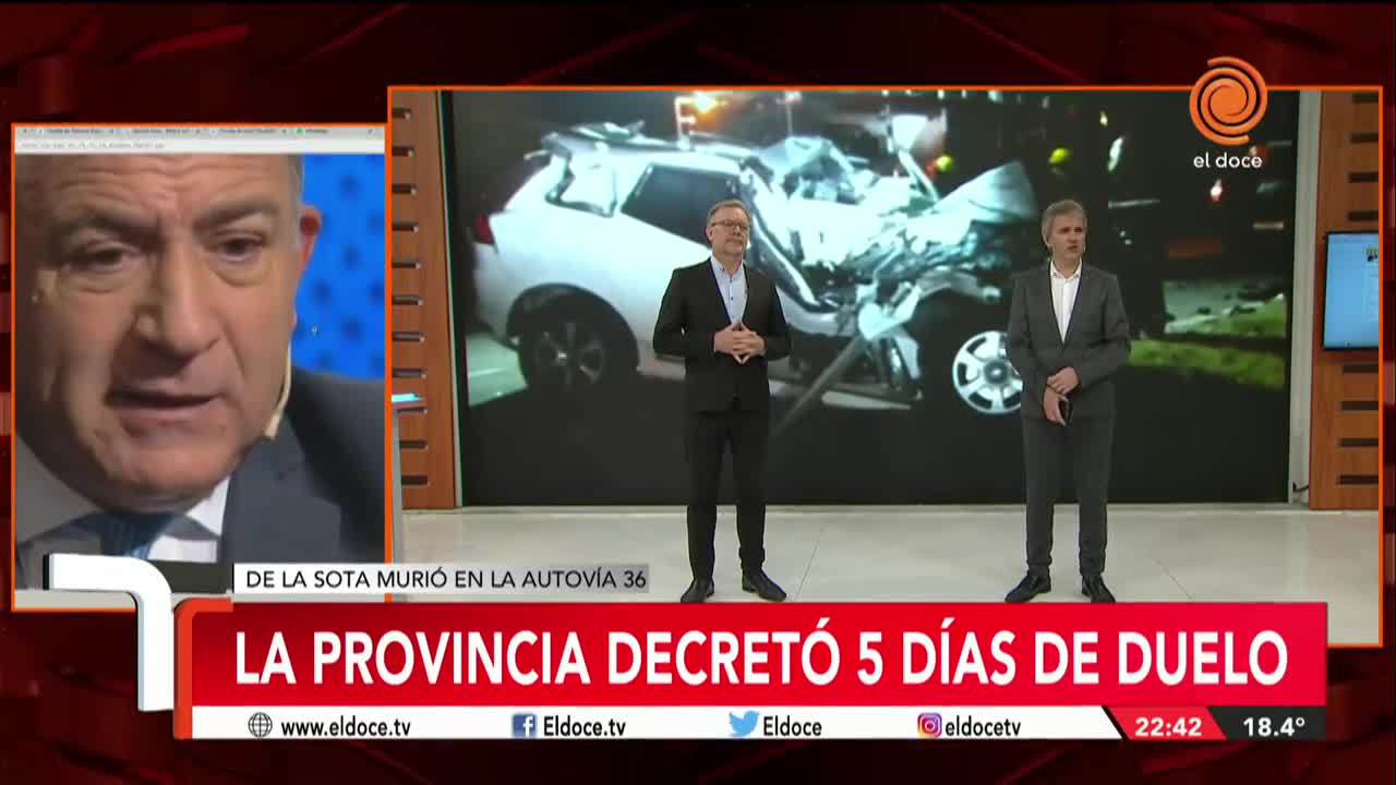 Luis Juez: "La muerte de De la Sota es una tragedia que enluta a toda la Provincia"