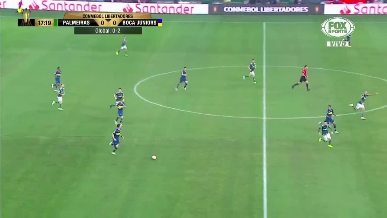 Gol de Wanchope para Boca 1 - Palmeiras 0 en Brasil