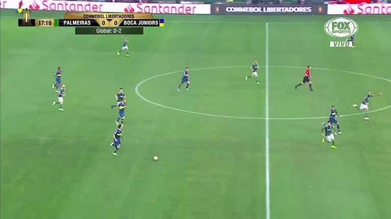 Gol de Wanchope para Boca 1 - Palmeiras 0 en Brasil