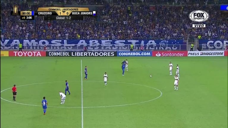 El gol de Cristian Pavón para el 1-1 de Boca ante Cruzeiro