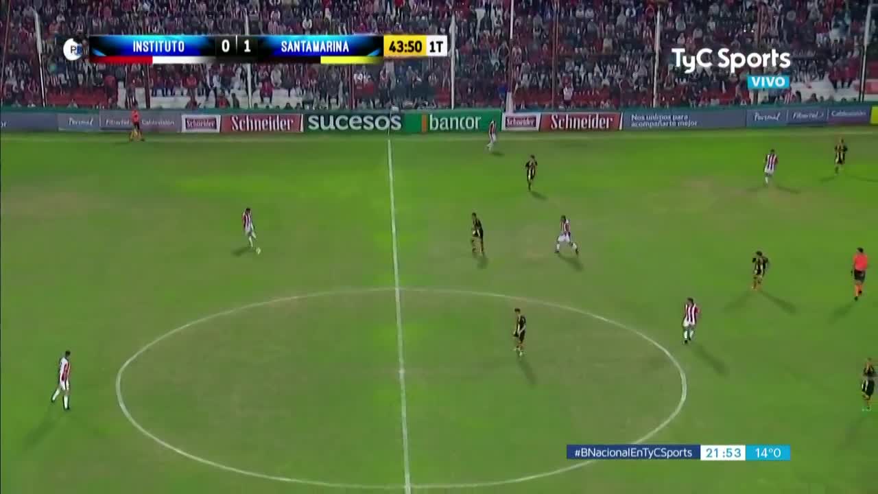 El gol de Vegetti para el 1-1 de Instituto