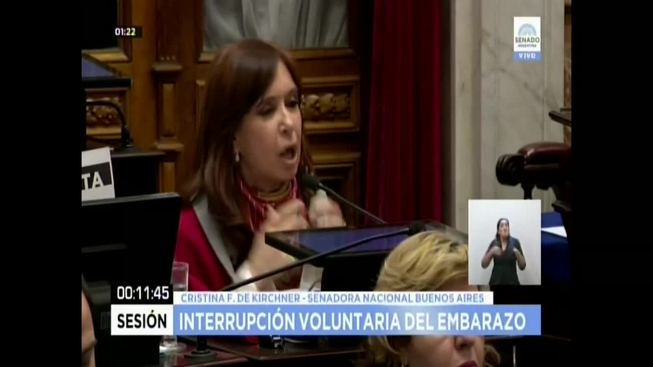 Aborto: el discurso de Cristina en el Senado