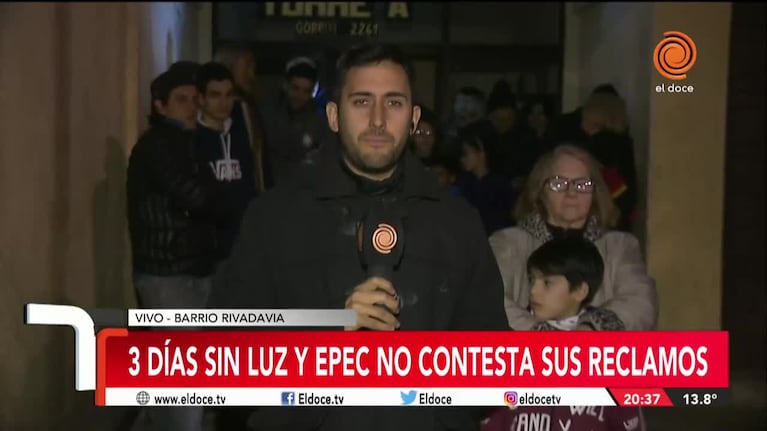 Barrio Rivadavia: tres días sin luz y EPEC no dio respuestas